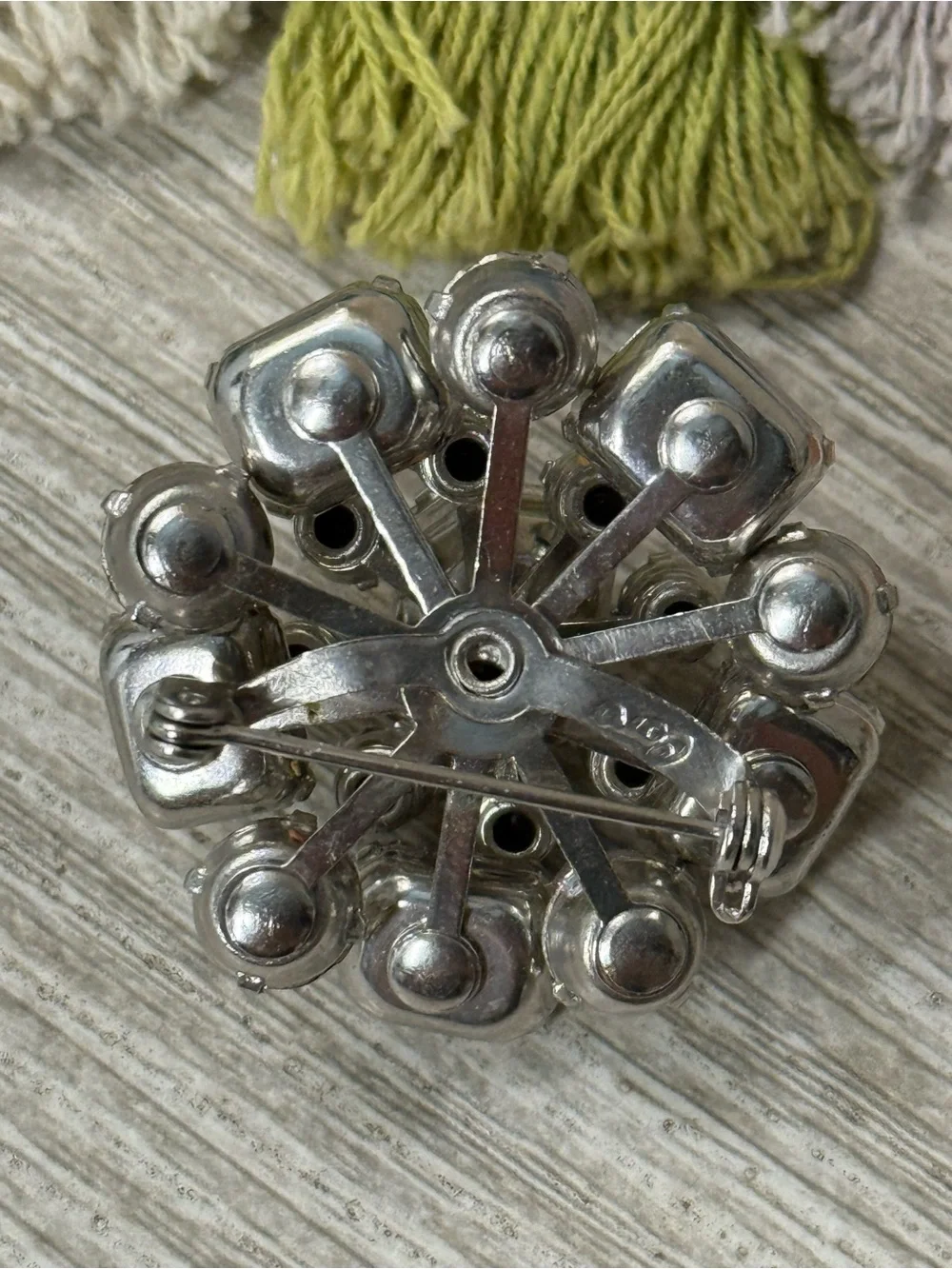 Clear Crystal Cluster Brooch by Coro